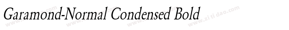 Garamond-Normal Condensed Bold Italic字体转换